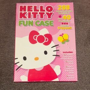 Hello Kitty Pink Fun Case with Crayons